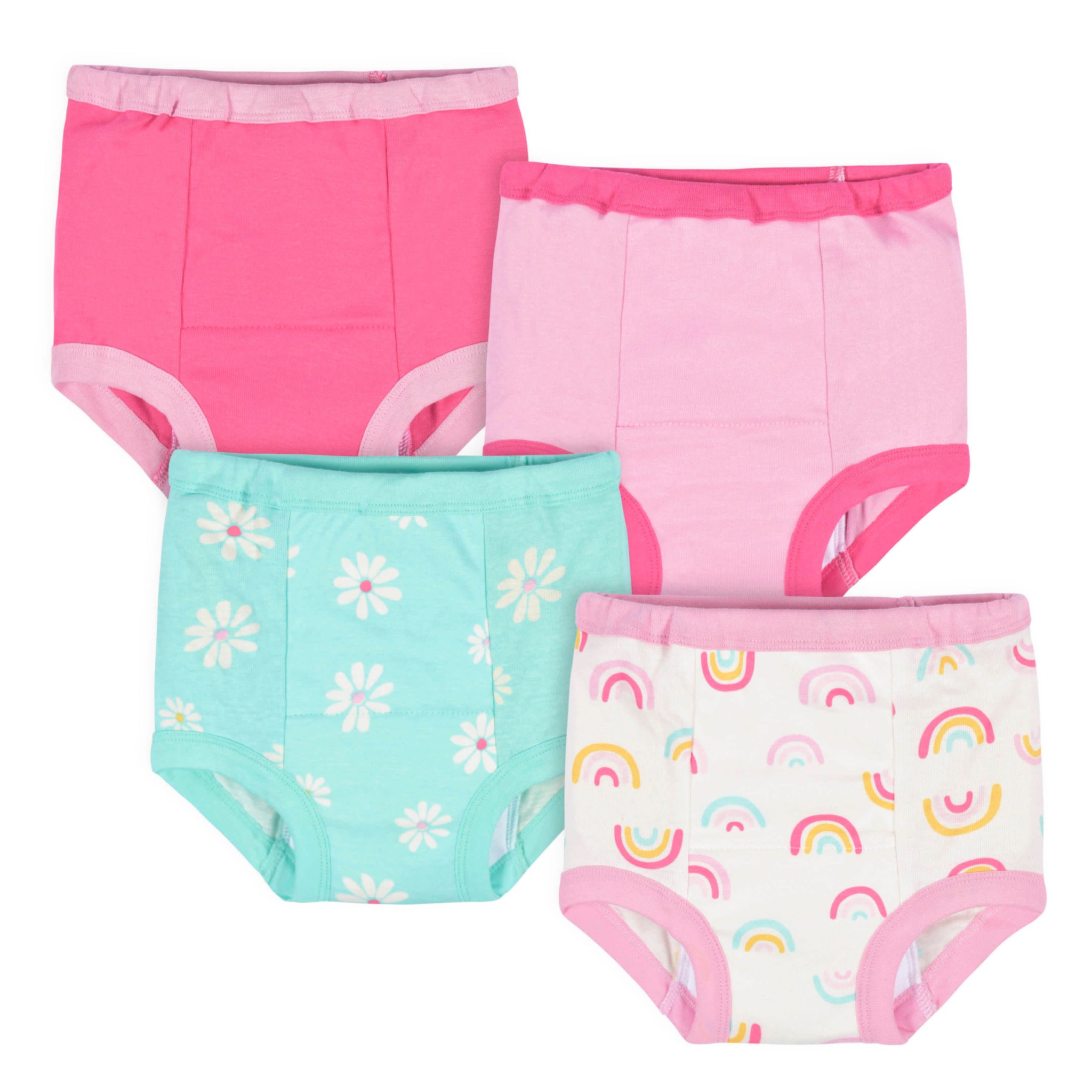 4-Pack Toddler Girls Rainbows & Daisies Training Pants-Gerber Childrenswear Wholesale