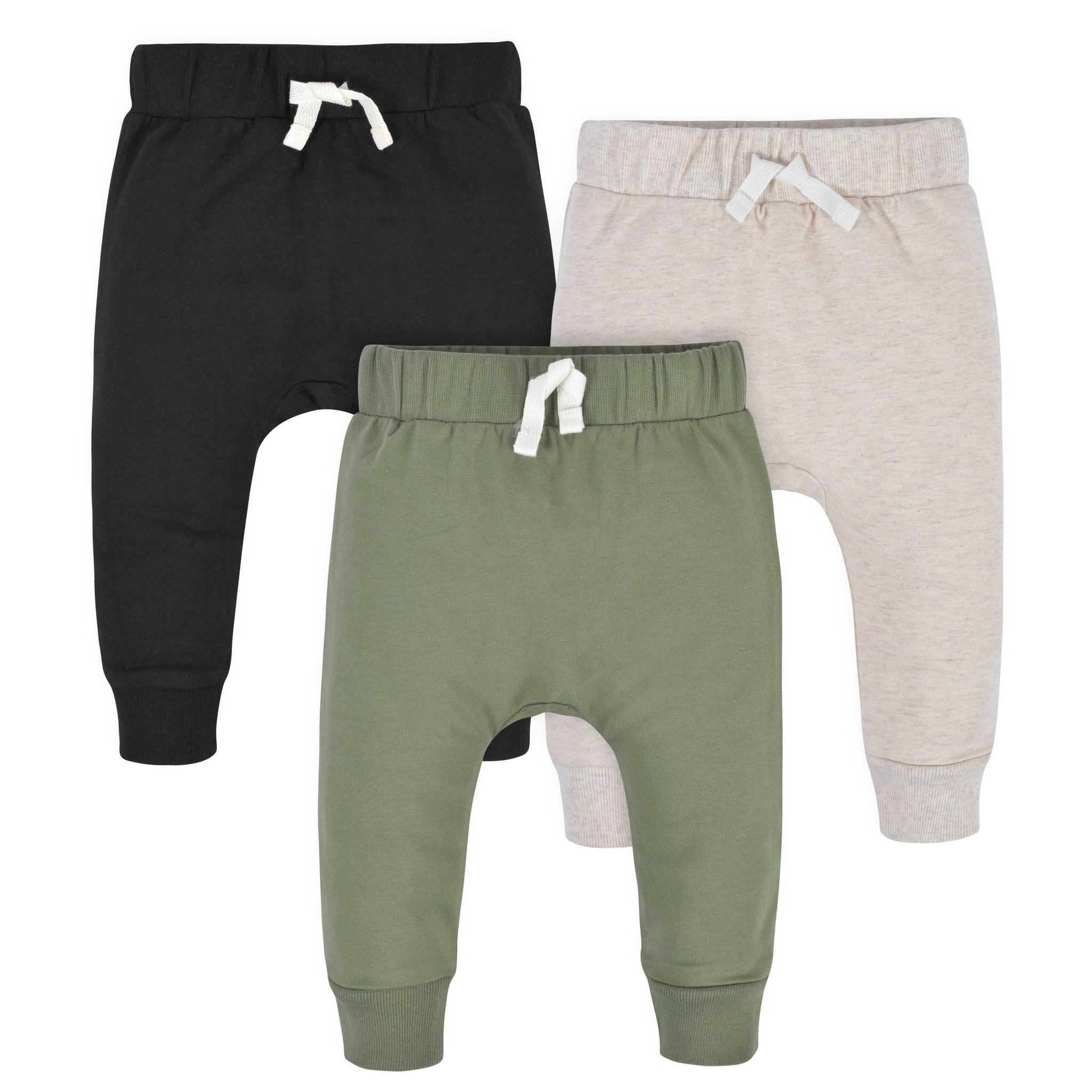 3-Pack Baby and Toddler Green & Black Premium Jogger-Gerber Childrenswear Wholesale