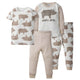 4-Piece Toddler Boys Bearly Tired Cotton PJ's-Gerber Childrenswear Wholesale