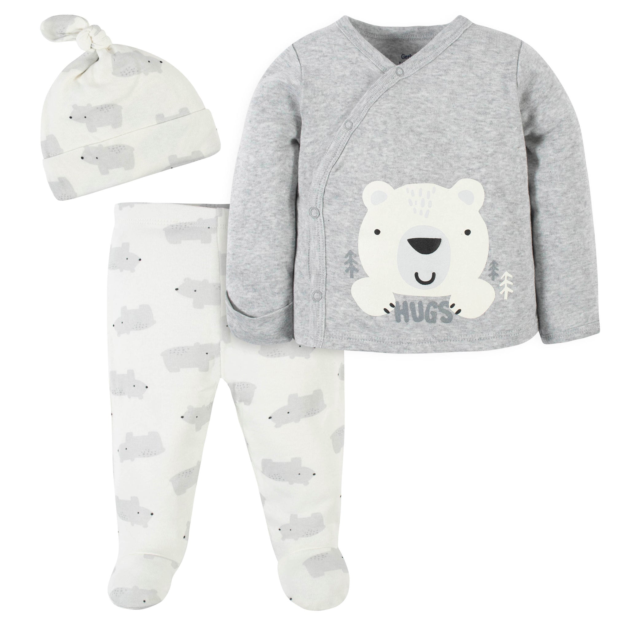 3-Piece Baby Boys Bear Take-Me-Home Set-Gerber Childrenswear Wholesale