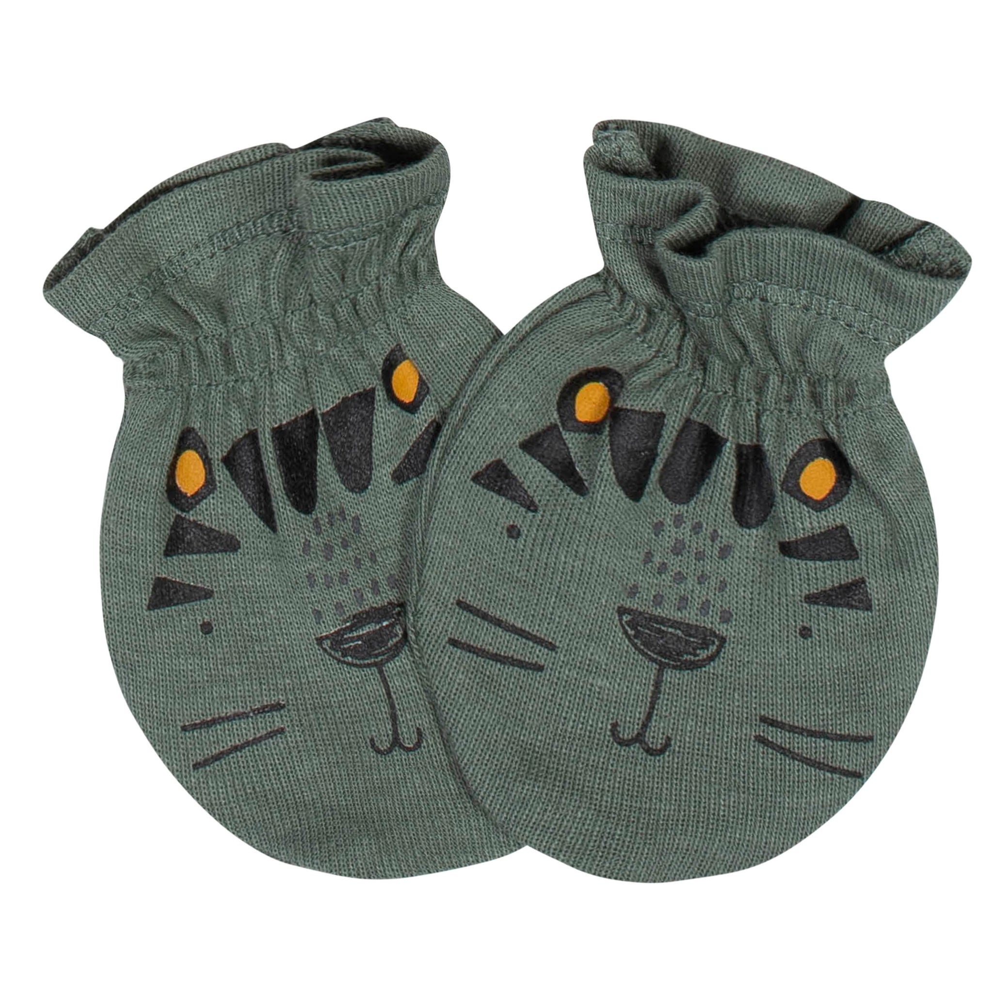 2-Pack Baby Boys Tiger No Scratch Mittens-Gerber Childrenswear Wholesale