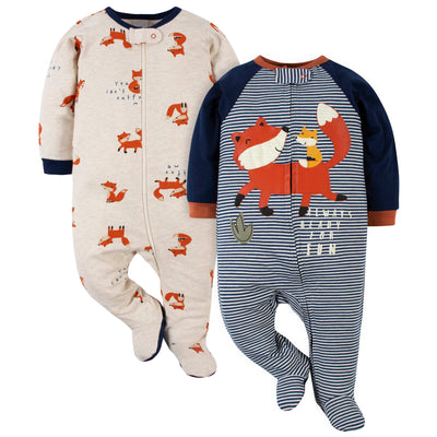 2-Pack Baby Boys Fox Sleep 'N Plays-Gerber Childrenswear Wholesale