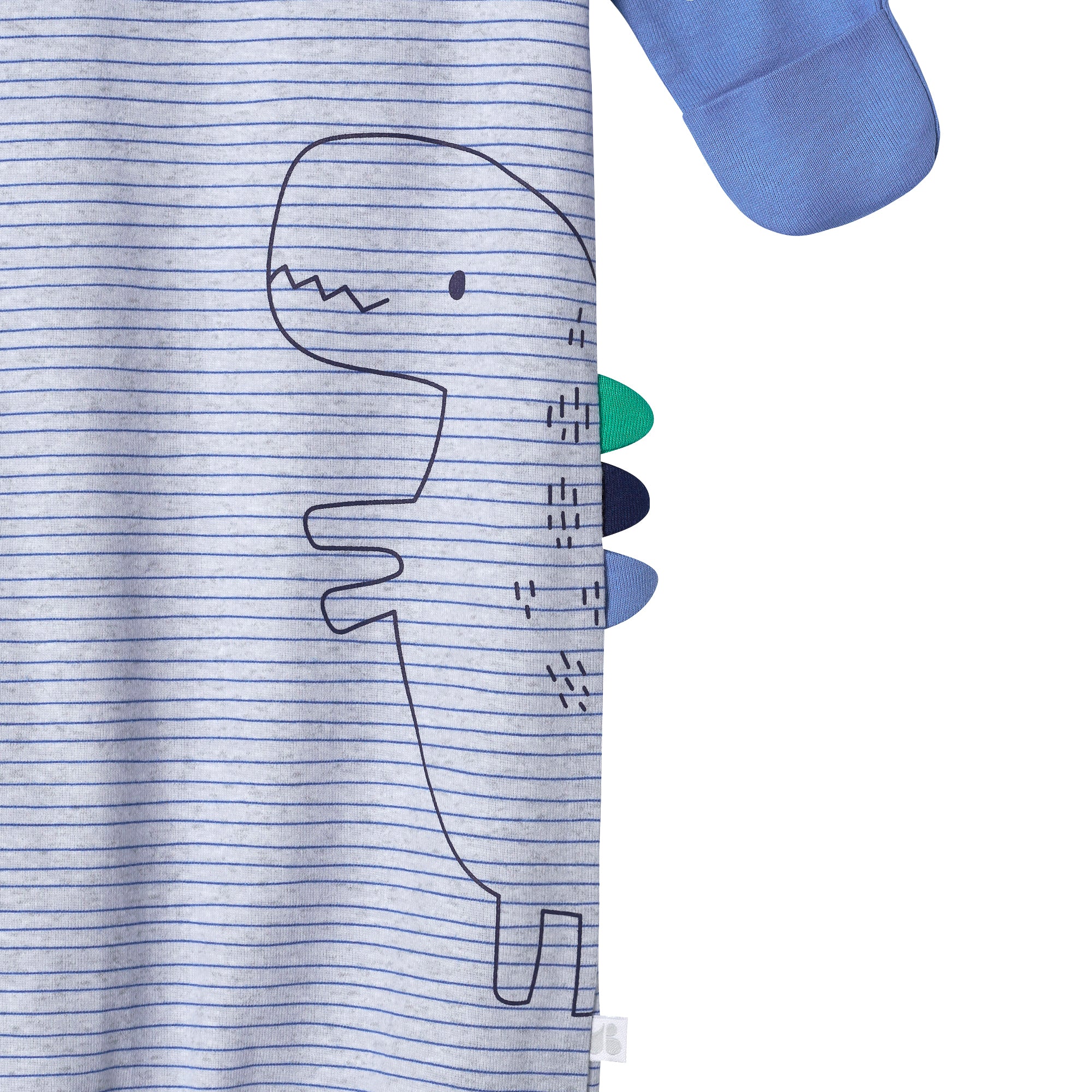 2-Piece Baby Boys Lil Dino Organic Gown & Cap Set-Gerber Childrenswear Wholesale