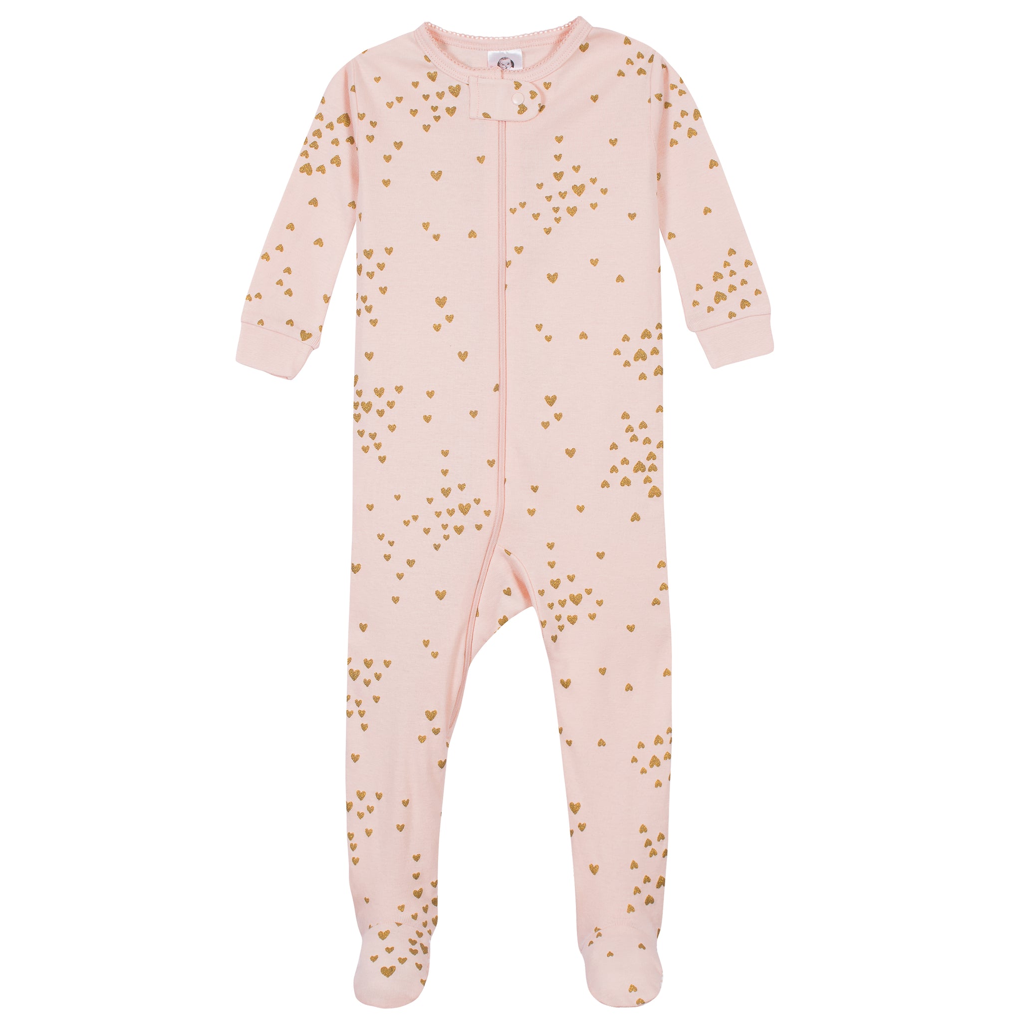 2-Pack Girls Love Snug Fit Footed Cotton Pajamas-Gerber Childrenswear Wholesale