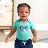 4-Piece Baby Boys Future Space Explorer Onesies® Bodysuit, Tee, Shorts & Pant Set-Gerber Childrenswear Wholesale