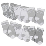 6-Pack Baby Neutral Lamb Wiggle-Proof Crew Socks-Gerber Childrenswear Wholesale