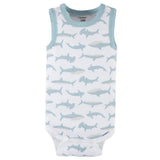 4-Pack Baby Boys Shark Zone Tank Onesies® Bodysuits-Gerber Childrenswear Wholesale
