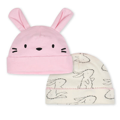 2-Pack Baby Girls Bunny Caps-Gerber Childrenswear Wholesale