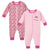 2-Pack Baby Girls Floral Thermal Footless Unionsuits-Gerber Childrenswear Wholesale