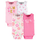 4-Pack Baby Girls Summer Blossom Tank Onesies® Bodysuits-Gerber Childrenswear Wholesale