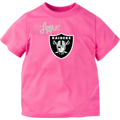 NFL Toddler Girls Raiders Short Sleeve Tee-Gerber Childrenswear Wholesale