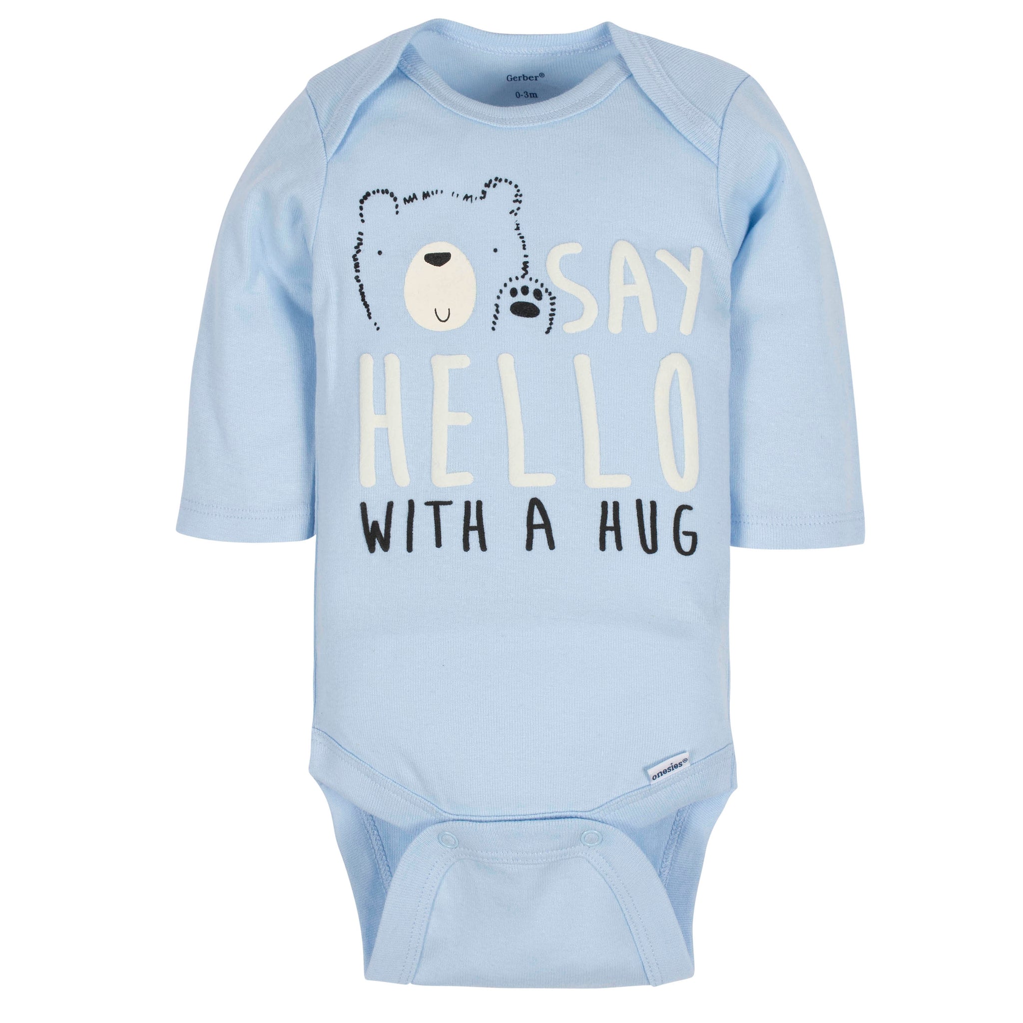 3-Pack Baby Boys Bear Long Sleeve Onesies® Bodysuits-Gerber Childrenswear Wholesale