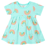 3-Piece Girls Gold Rainbow Dress Set-Gerber Childrenswear Wholesale