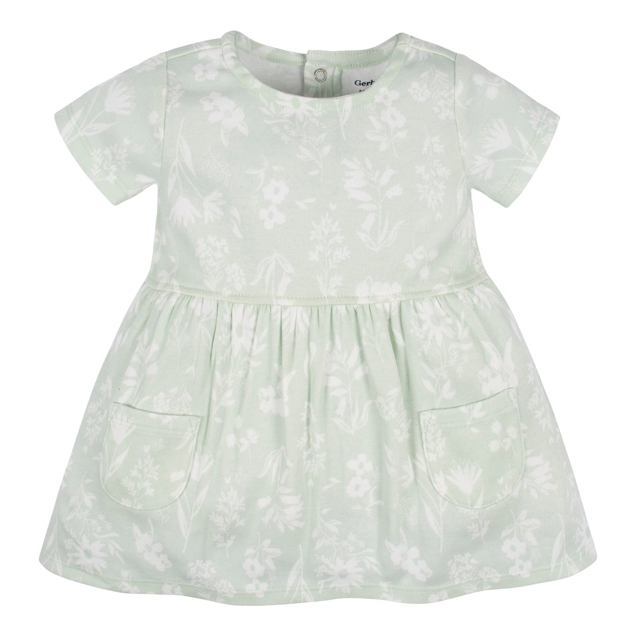 Baby Girls Wildflower Short Sleeve Pocket Dress-Gerber Childrenswear Wholesale