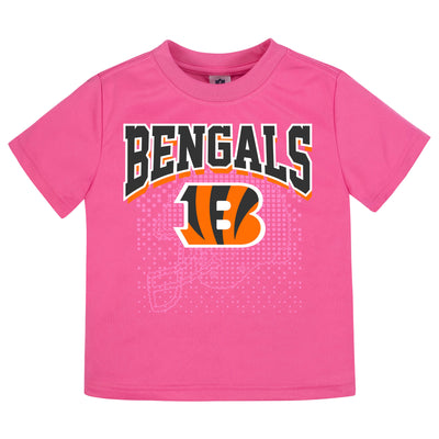 Cincinatti Bengals Toddler Girls Short Sleeve Tee Shirt-Gerber Childrenswear Wholesale