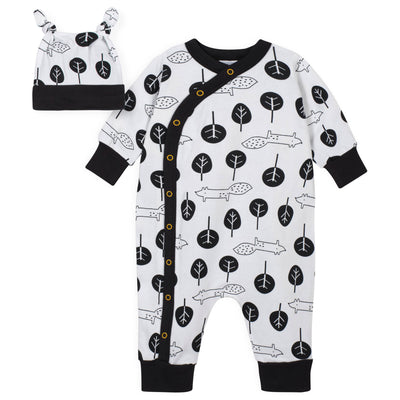 2-Piece Baby Boy Fox Coverall and Cap Set-Gerber Childrenswear Wholesale