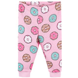 4-Piece Infant & Toddler Girls Donuts Snug Fit Cotton Pajamas-Gerber Childrenswear Wholesale