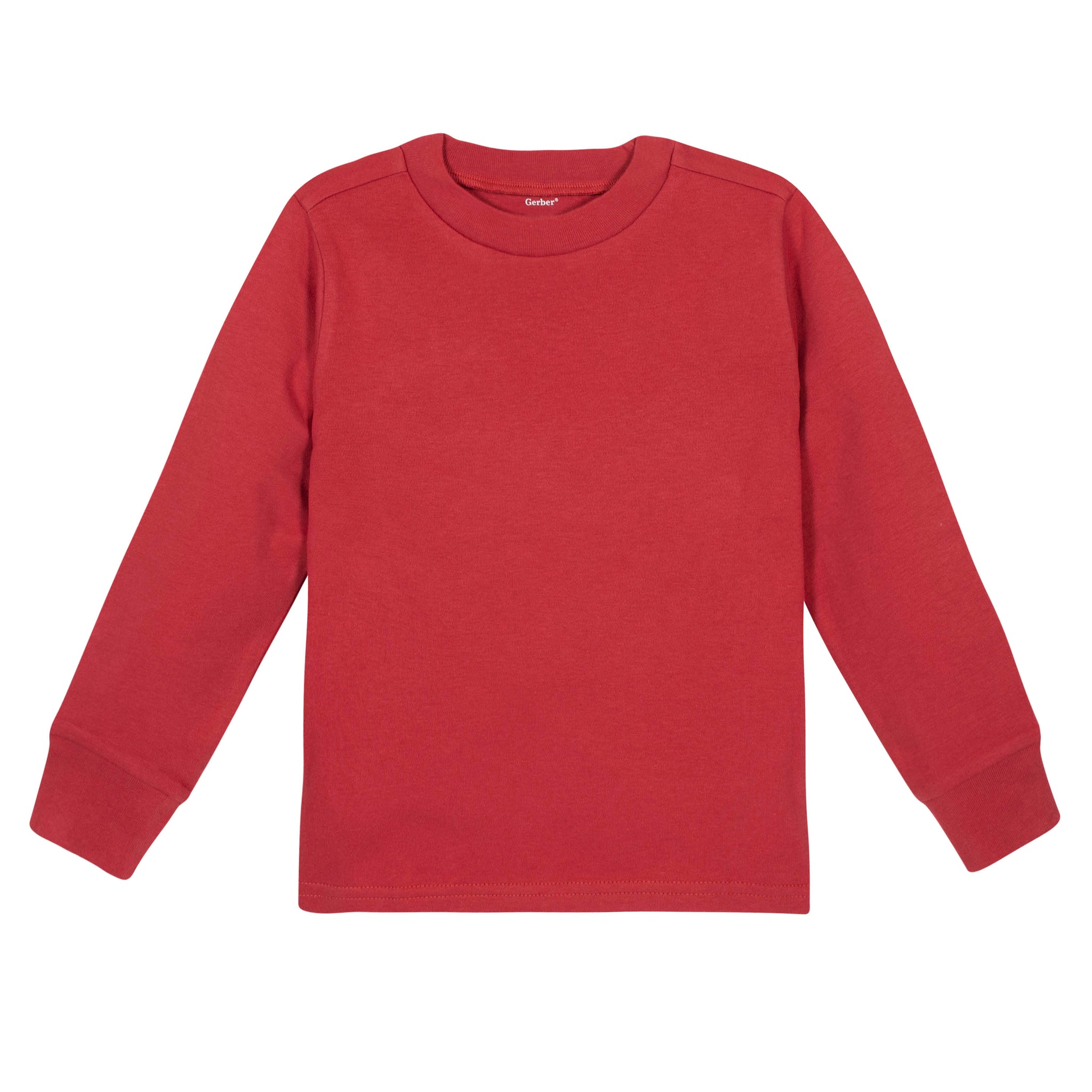 Premium Long Sleeve Tee in Red-Gerber Childrenswear Wholesale