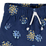 2-Pack Infant & Toddler Girls Blue Floral Pull-On Shorts-Gerber Childrenswear Wholesale