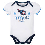 3-Pack Tennessee Titans Short Sleeve Bodysuits-Gerber Childrenswear Wholesale