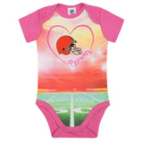 Cleveland Browns Baby Girls Short Sleeve Tee Shirt-Gerber Childrenswear Wholesale