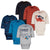 6-Pack Baby Boys Galaxy & Dinosaur Long Sleeve Onesies® Bodysuits-Gerber Childrenswear Wholesale