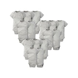 15-Pack Solid Gray Grow-With-Me Onesies® Bodysuits-Gerber Childrenswear Wholesale