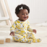2-Pack Baby & Toddler Girls Lemon Squeeze Snug Fit Footed Cotton Pajamas-Gerber Childrenswear Wholesale