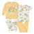 4-Piece Infant & Toddler Girls Golden Flowers Snug Fit Cotton Pajamas-Gerber Childrenswear Wholesale