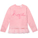 Infant & Toddler Girls Pink Sweater With Tulle Trim-Gerber Childrenswear Wholesale