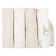 4-Pack Baby Neutral Safari Flannel Receiving Blankets-Gerber Childrenswear Wholesale