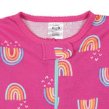 2-Pack Girls Rainbows Snug Fit Footed Cotton Pajamas-Gerber Childrenswear Wholesale