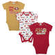 3-Pack San Francisco 49ers Short Sleeve Bodysuits-Gerber Childrenswear Wholesale