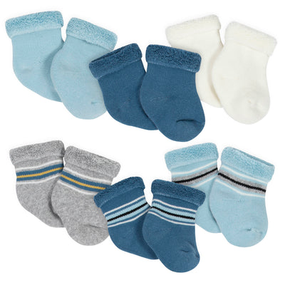 6-Pack Baby Boys Dinosaur Wiggle-Proof Terry Bootie Socks-Gerber Childrenswear Wholesale