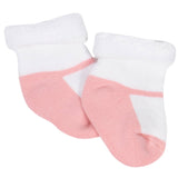 6-Pack Baby Girls Bear Wiggle-Proof Terry Bootie Socks-Gerber Childrenswear Wholesale