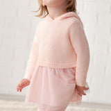 Infant & Toddler Girls Light Pink Sweater Dress With Tulle Skirt-Gerber Childrenswear Wholesale