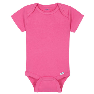 Premium Short Sleeve Onesies® Bodysuit in Hot Pink-Gerber Childrenswear Wholesale