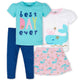4-Piece Girls Nautical Skirted Panty, Shirts and Slim Pant Set-Gerber Childrenswear Wholesale
