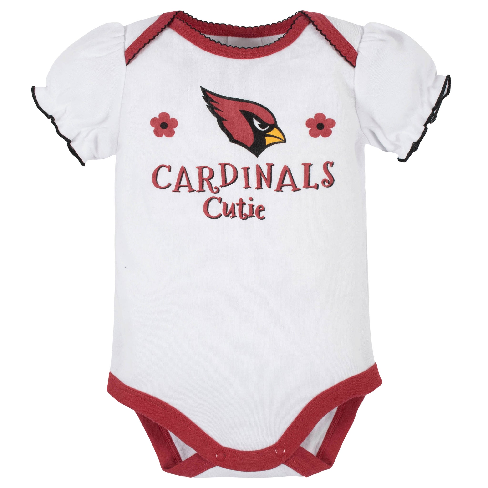 3-Pack Arizona Cardinals Short Sleeve Bodysuits-Gerber Childrenswear Wholesale