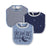 Just Born® 3-Pack Baby Boys Space Organic Starter Bibs-Gerber Childrenswear Wholesale