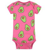 3-Pack Baby Pink Avocados Onesies® Bodysuits-Gerber Childrenswear Wholesale