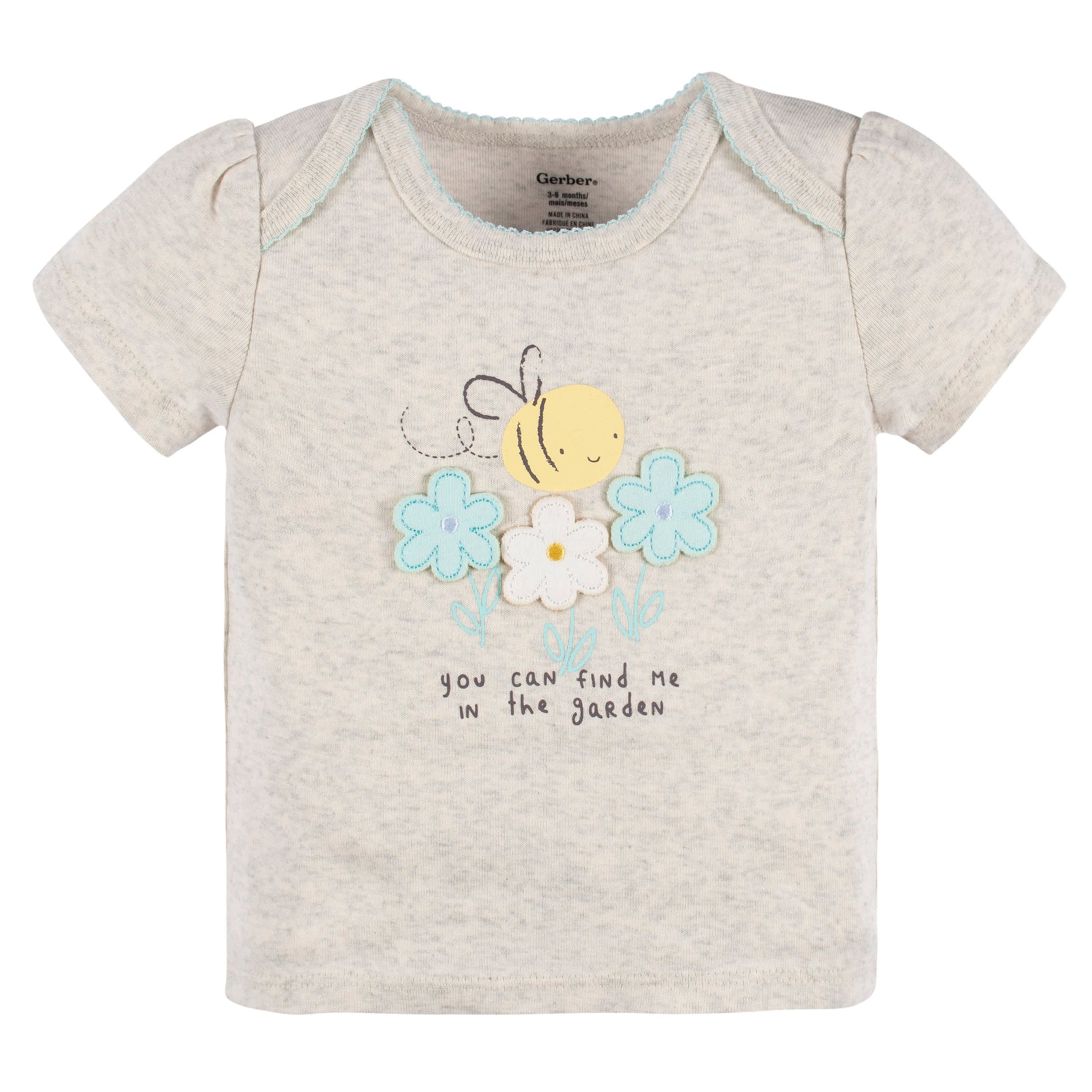 4-Piece Baby Girls Bee Petals Onesies® Bodysuit, Tee, Skort & Pant Set-Gerber Childrenswear Wholesale