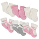 6-Pack Baby Girls Princess Wiggle-Proof Terry Bootie Socks-Gerber Childrenswear Wholesale