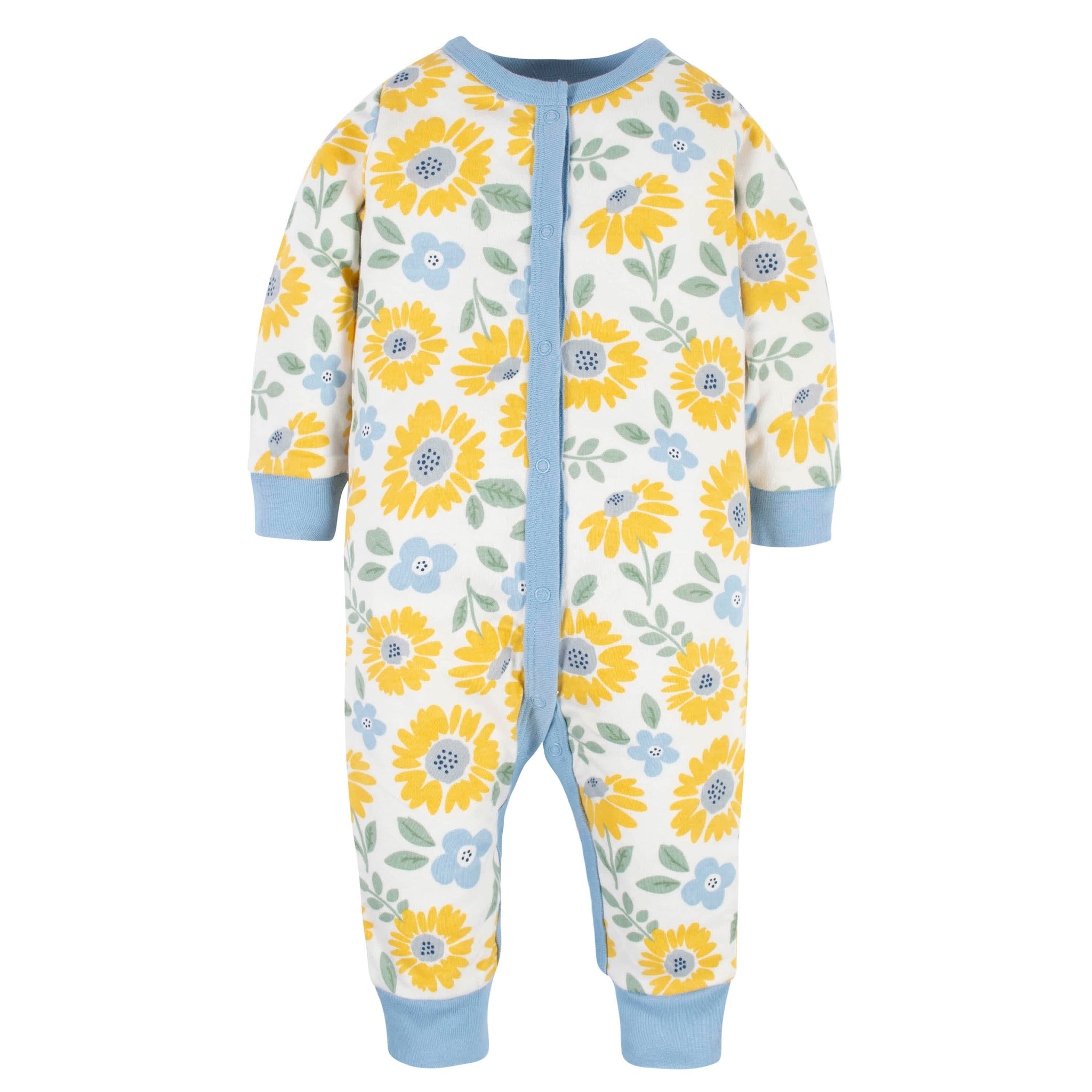 2-Piece Baby Girls Sunny Garden Coverall & Headband Set-Gerber Childrenswear Wholesale