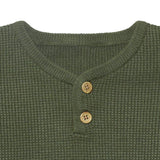 Infant & Toddler Boys Green Henley Sweater-Gerber Childrenswear Wholesale