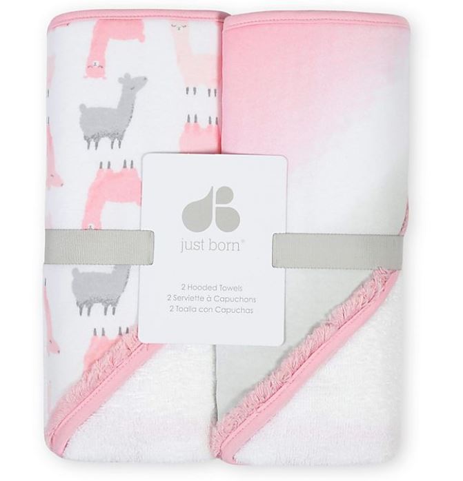 2-Pack Baby Girls Ombre Hooded Towels-Gerber Childrenswear Wholesale