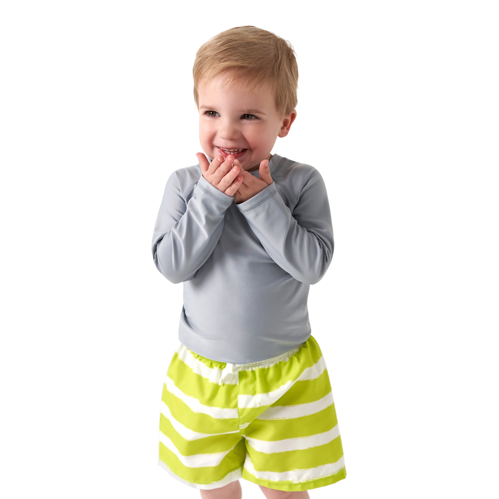 Baby & Toddler Neutral Grey Rashguard-Gerber Childrenswear Wholesale