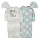 4-Piece Organic Baby Neutral Elephant Gown and Cap Set-Gerber Childrenswear Wholesale