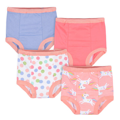 4-Pack Toddler Girls Unicorns & Dots Training Pants-Gerber Childrenswear Wholesale