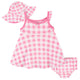 3-Piece Baby & Toddler Girls Summer Blossom Dress, Diaper Cover & Sun Hat Set-Gerber Childrenswear Wholesale